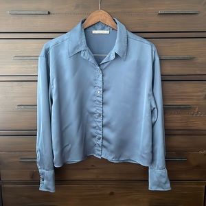 Blue Abercrombie Button-up Blouse